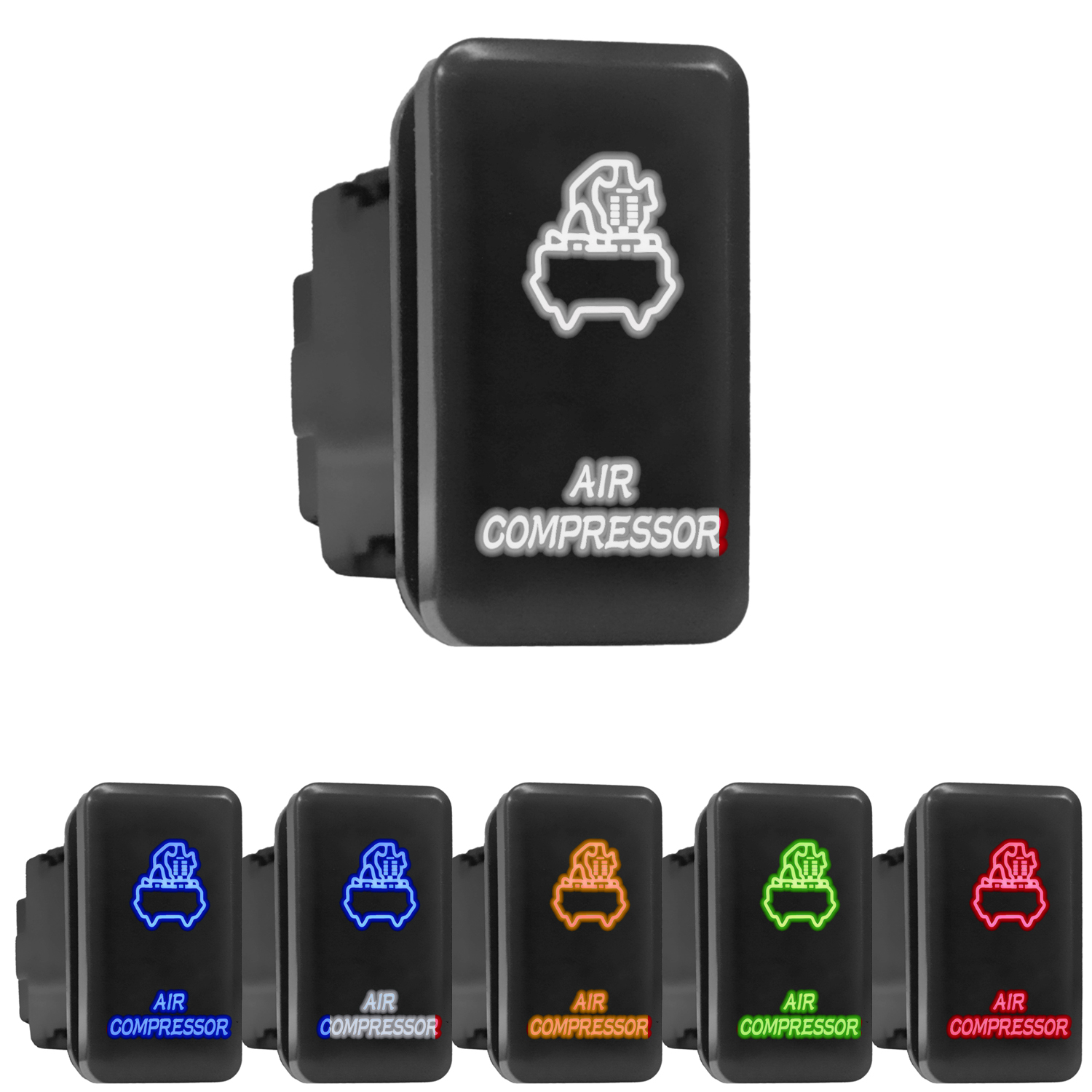 AIR COMPRESSOR Symbol - LED Push Button Rocker Switch Replacement (Fit:  TOYOTA) | eBay